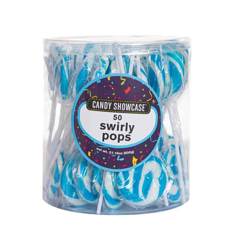 Candy Show Case Swirly Pops Blue | Sweetcraft